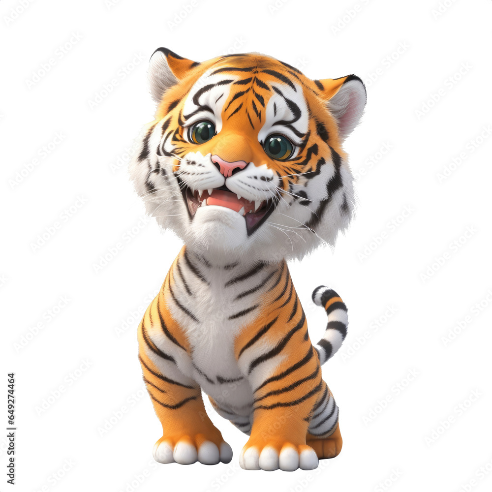 cute tiger cartoon character 3d cute cute tiger cartoon character 3d cute