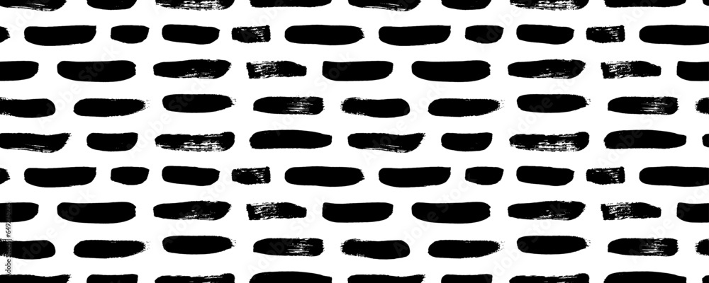 Regular horizontal brush strokes seamless pattern. Abstract seamless banner design with bold lines. Regular horizontal brush strokes seamless pattern. Abstract seamless banner design with bold lines.