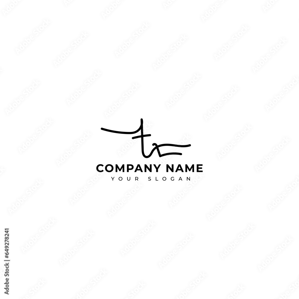 Tx Initial signature logo vector design Tx Initial signature logo vector design