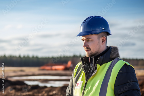 A site engineer visit for a construction site visit