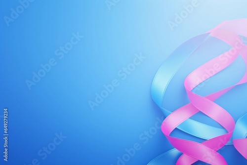 Background with colorful ribbons with space for text