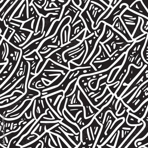 Vector abstract simple pattern for your game or background  black and white random shapes
