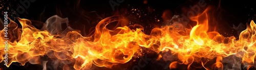 scene of burning fire banner © Hatia