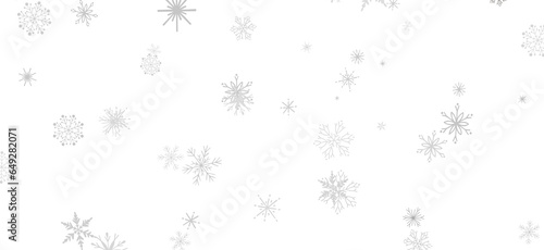 Fotografija Winter Flurry: Mesmeric 3D Illustration Depicting Descending Festive Snowflakes