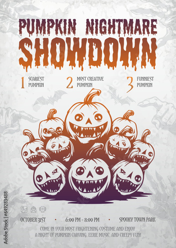 The Ultimate Pumpkin Carving Competition - Halloween Poster