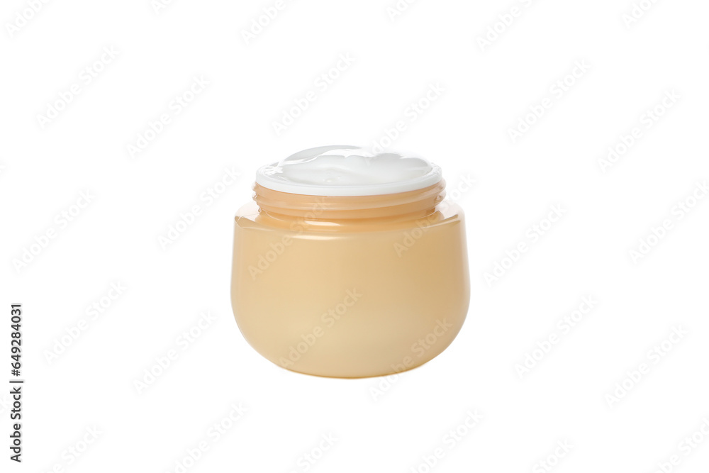 PNG, Jar with cream isolated on white background PNG, Jar with cream isolated on white background