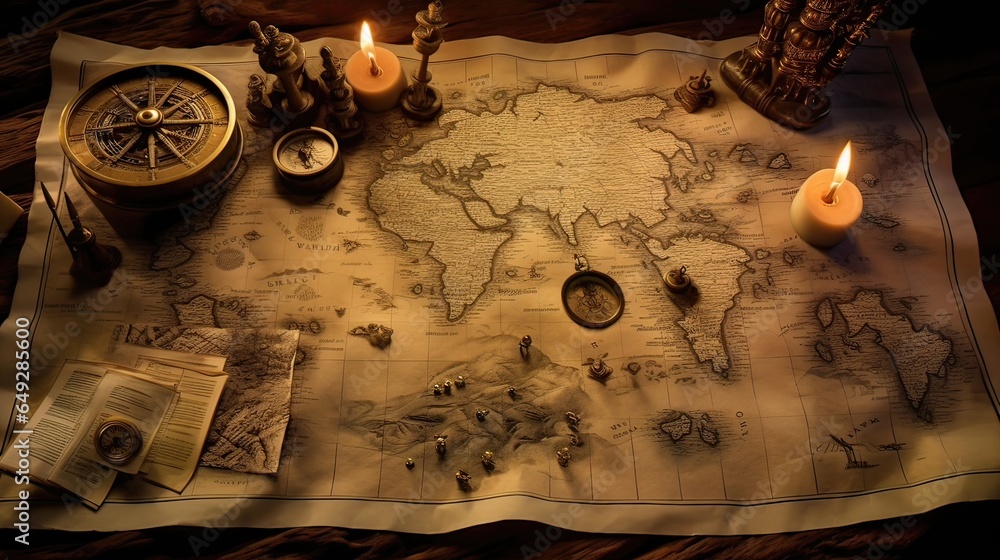 Enigmatic script, treasure map, secret passages, concealed riches ...