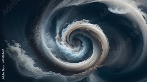 Canvas-taulu An evocative visual representation of anxiety, featuring a swirling, turbulent vortex