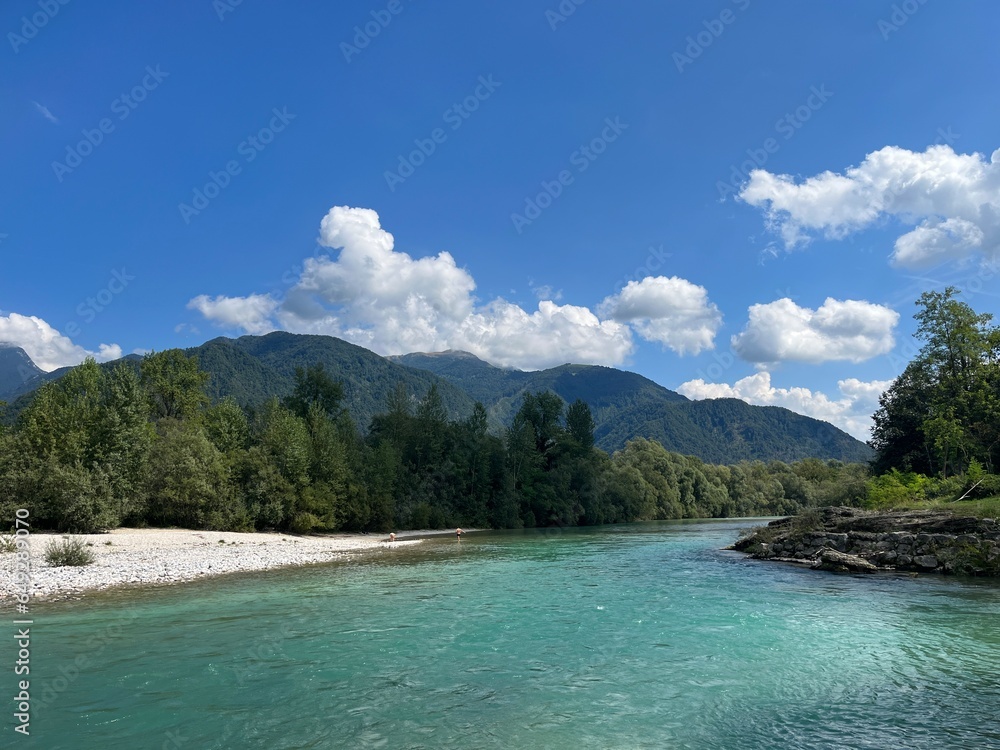 Beautiful Soca river in Slovenia Beautiful Soca river in Slovenia