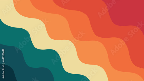 retro vintage 70s style stripes background poster lines. shapes vector design graphic 1970s retro background. abstract stylish 70s era line frame illustration
