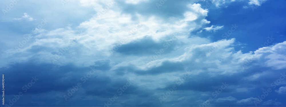 Obraz premium sunny sky blue light watercolor background. Aquarelle painting brush effect card paper textured canvas cloudy smoke space for text, entertaining card, template. aquamarine color graphics illustration