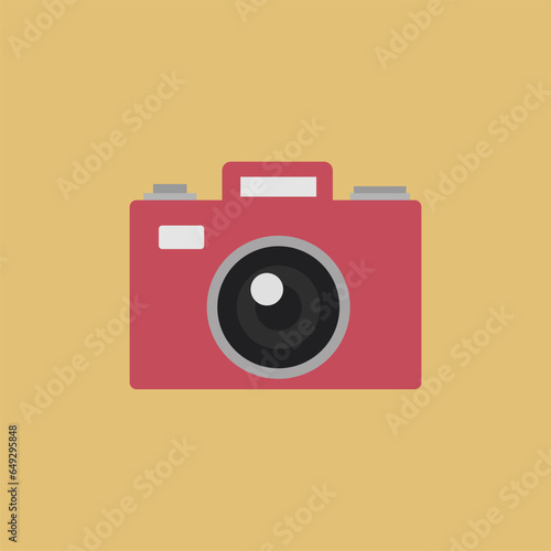 retro camera flat design vector illustration