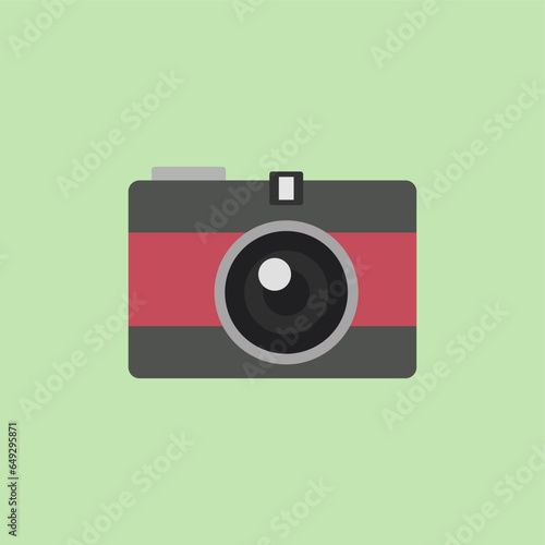 retro camera flat design vector illustration