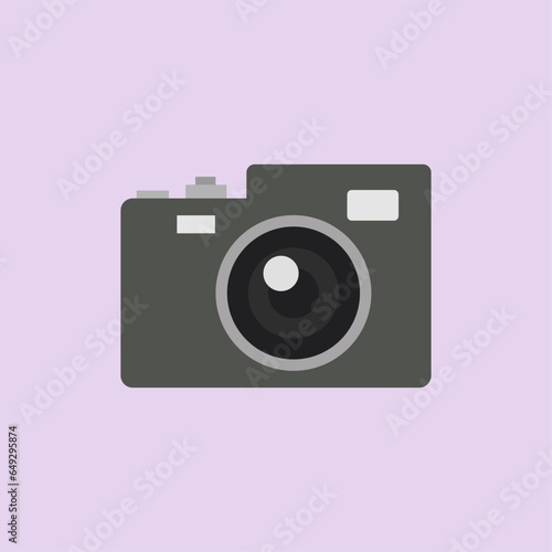 retro camera flat design vector illustration