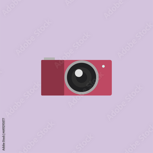 retro camera flat design vector illustration