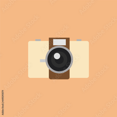 retro camera flat design vector illustration