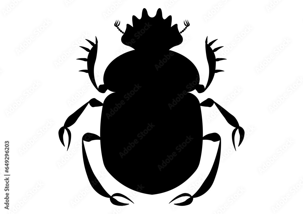 Black and White Scarab Dung Beetle Clipart Black and White Scarab Dung Beetle Clipart