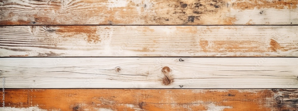 Naklejka premium white painted wooden banner