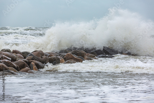 Sturm an der Nordseeküste bei Skagen, Dänemark