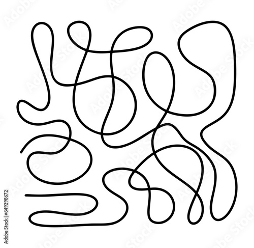 Mid century modern minimalist art print vector. Abstract contemporary trandy aesthetic background. Continuous one line doodles drawing