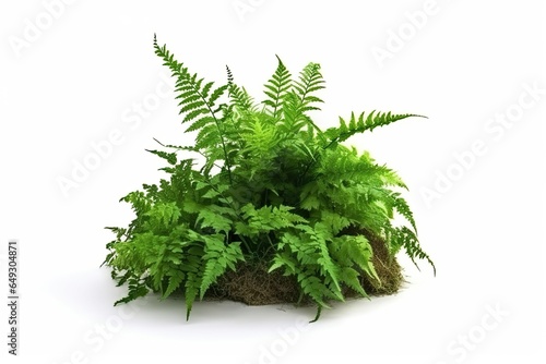 Lush green fern leaves in a natural forest setting  showcasing the beauty of nature s intricate patterns and textures......