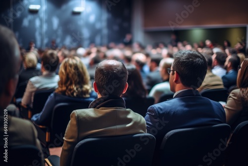 People attending a presentation in a conference room © Virginie Verglas