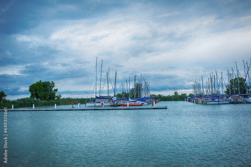 Naklejka premium Waterfront at the lake Balaton.