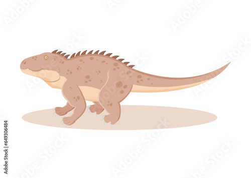 Shansisuchus Dinosaur Cartoon Character Vector Illustration photo