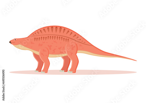 Lotosaurus Dinosaur Cartoon Character Vector Illustration