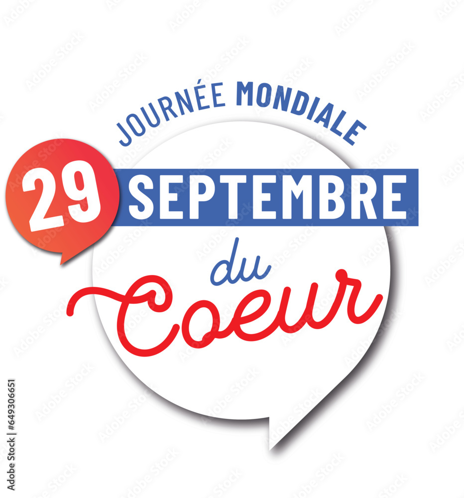 Fototapeta premium 29 septemnbre - journée mondiale du coeur