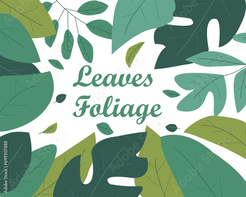 illustration of a green leaves, for social media, web, banner, promotion