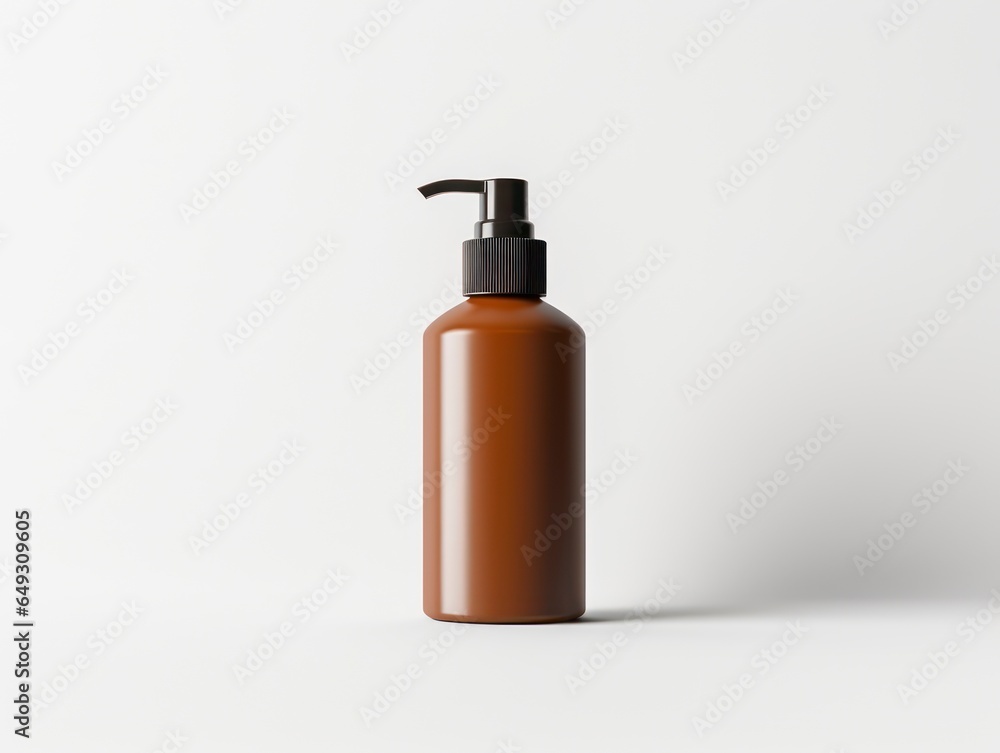 Mockup of cosmetic product with blank label 3D style isolated on background Mockup of cosmetic product with blank label 3D style isolated on background
