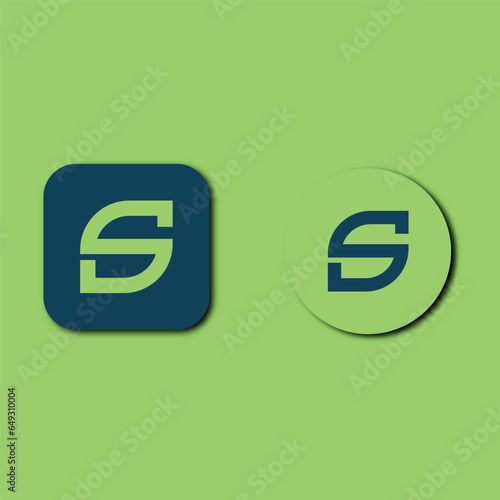 design icon monogram combination F and S 