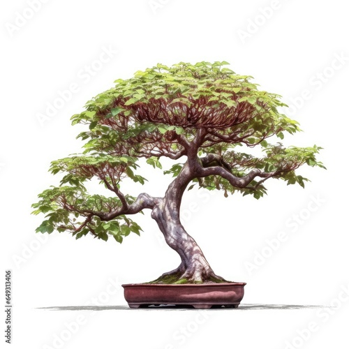 Chinese mahogany Toona sinensis on White background, HD