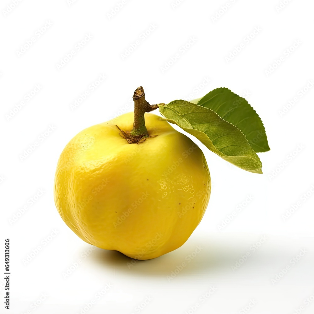 Chinese quince Pseudocydonia sinensis on White background, HD Chinese quince Pseudocydonia sinensis on White background, HD