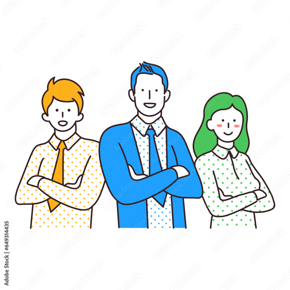 Business characters team work flat style illustration Business characters team work flat style illustration