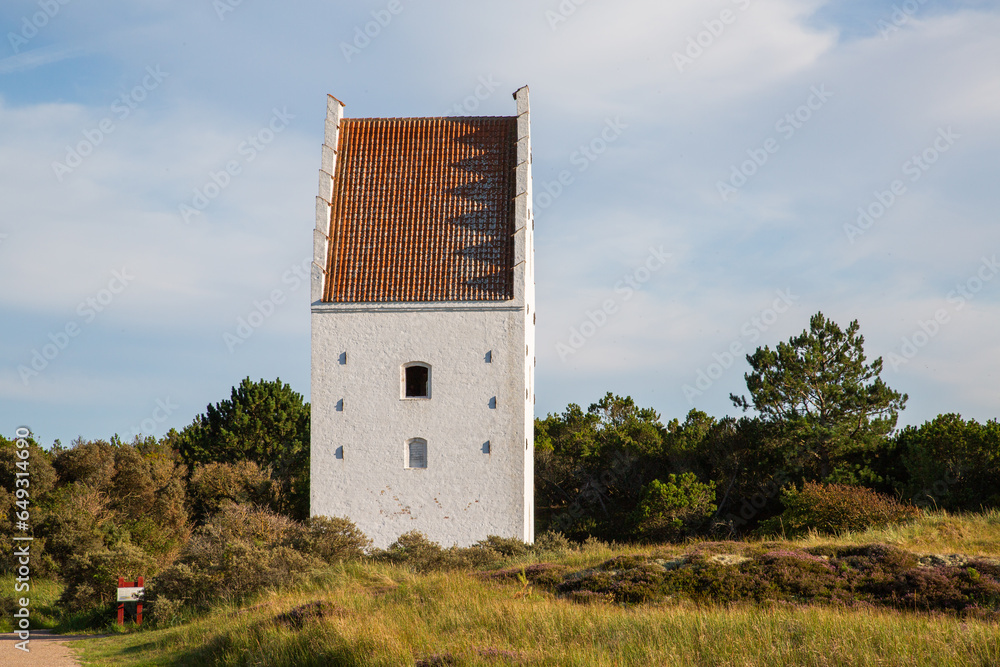 Fototapeta premium Versandete Kirche, Tilsandede Kirke, Skagen Dänemark