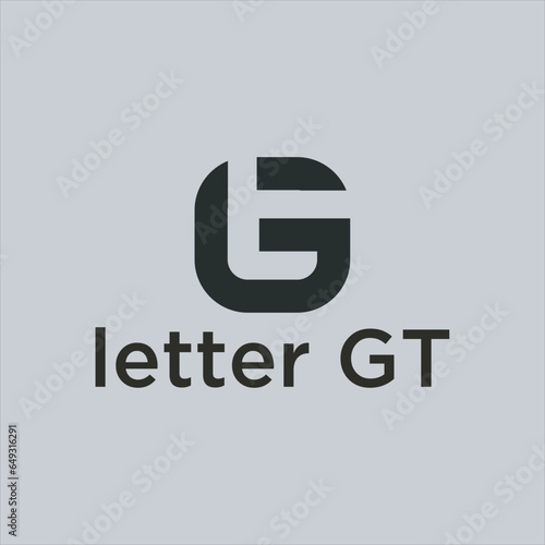 letter gt logo design vector image stock , letter gt logo , logo gt vector , logo gt combination , logo letter gt box 
