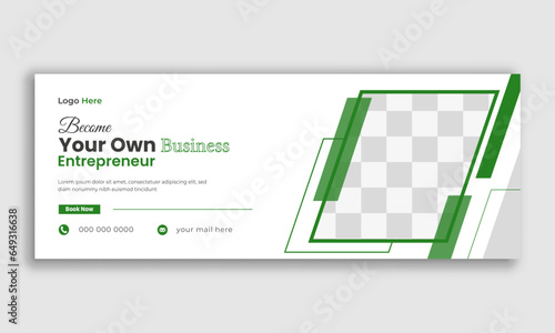 Corporate Business Facebook Cover page design template. Modern Facebook Cover Design.