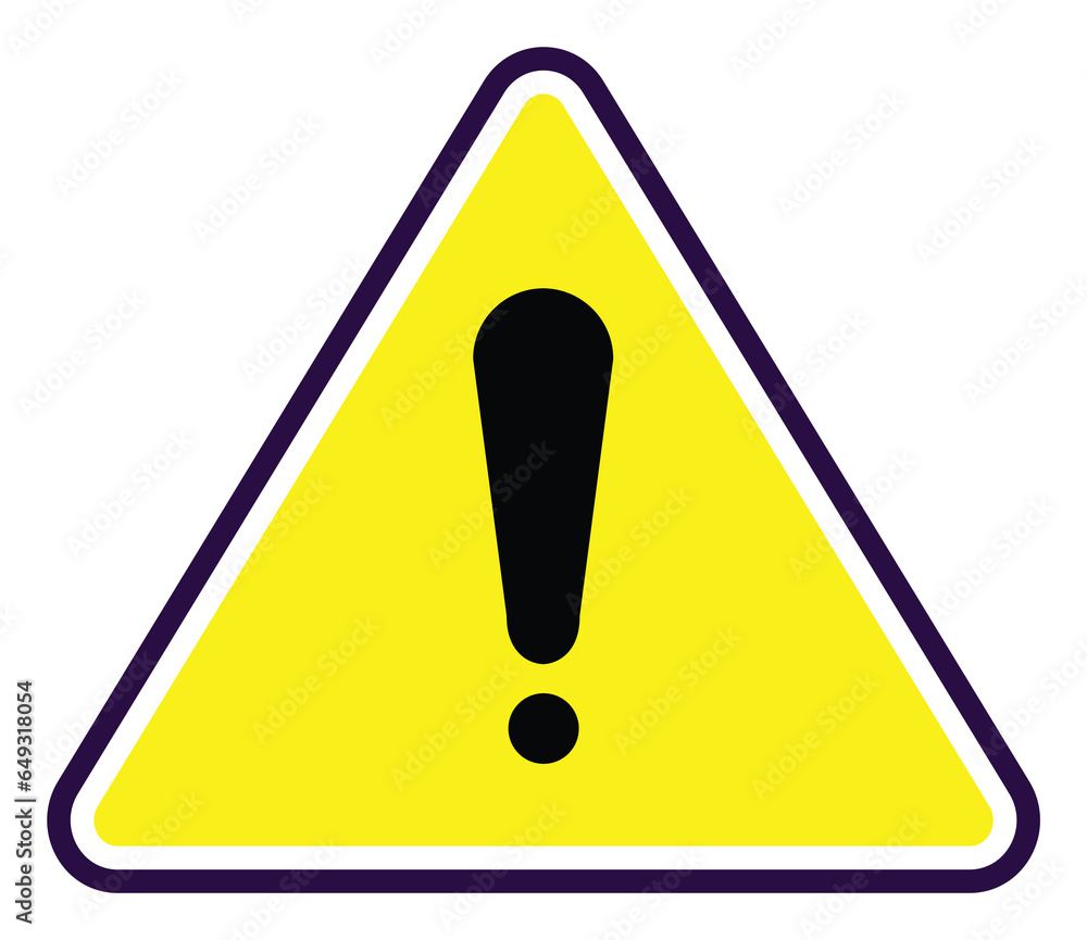 vector yellow danger sign, warning sign, attention sign, exclamation mark. design isolated on white background