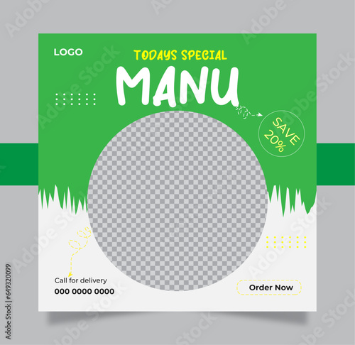 modern specials  food social media post design