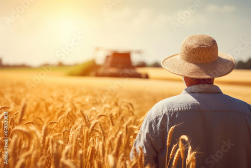 Wheatland Labor: Back View of the Farmer photo