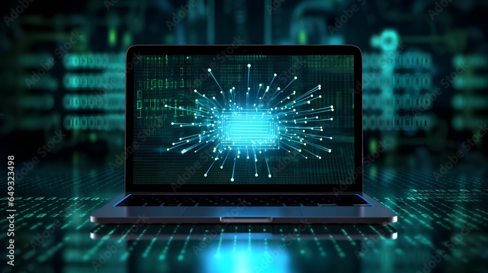 A data breach or unauthorized access to sensitive information. Abstract tech background screen elements symbolize the complex nature of cybersecurity and the threats in the digital world. A data breach or unauthorized access to sensitive information. Abstract tech background screen elements symbolize the complex nature of cybersecurity and the threats in the digital world.