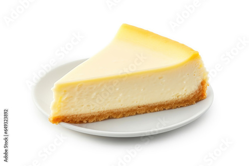 Creamy Cheesecake Dessert, Isolated Background