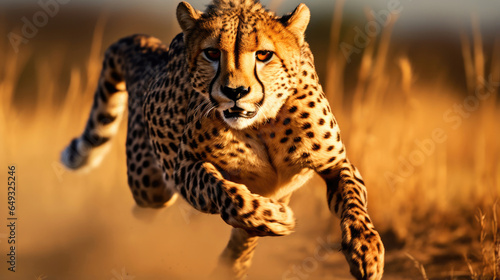Cheetah fast running in the wild © Veniamin Kraskov