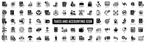 Taxes and accounting icon. Vector illustration