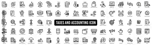 Taxes and accounting icon. Vector illustration