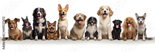 group of dogs on transparent background PNG