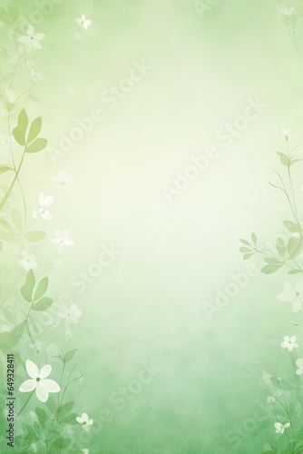 Pastel green background for the design. Design of postcards, albums, notebooks.