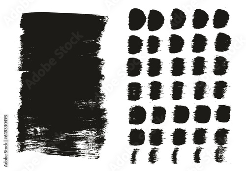 Flat Paint Brush Thick Long Background & Straight Lines Mix High Detail Abstract Vector Background Mix Set 